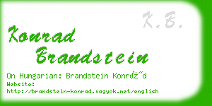 konrad brandstein business card